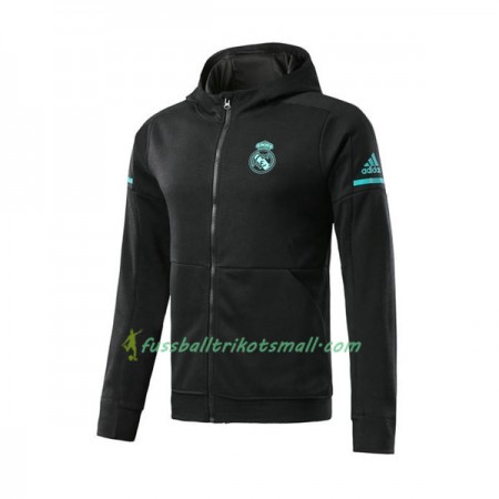 Real Madrid Hooded Trainingsjacke 2017-18 Schwarz